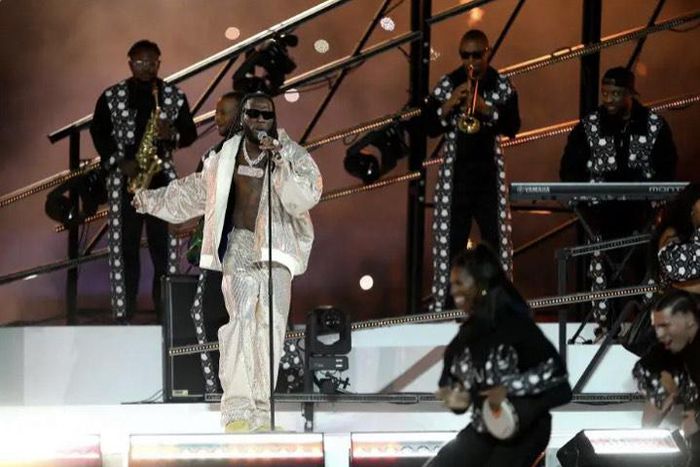 Burna Boy Performs at UCL final