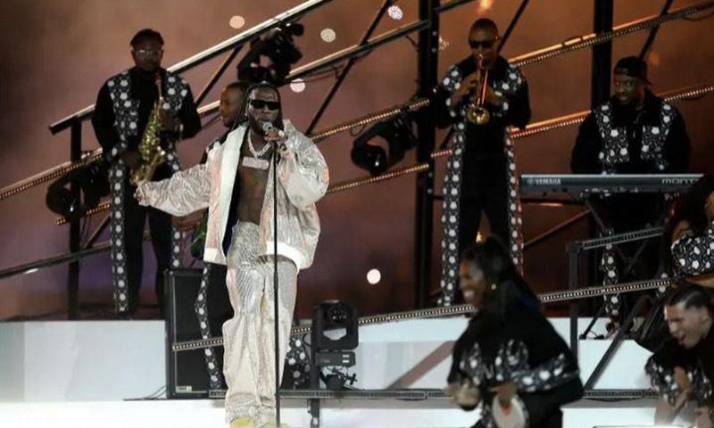Burna Boy Performs at UCL final