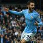Manchester City midfielder Bernardo Silva celebrates after scoring their second goal against Burnley at the Etihad