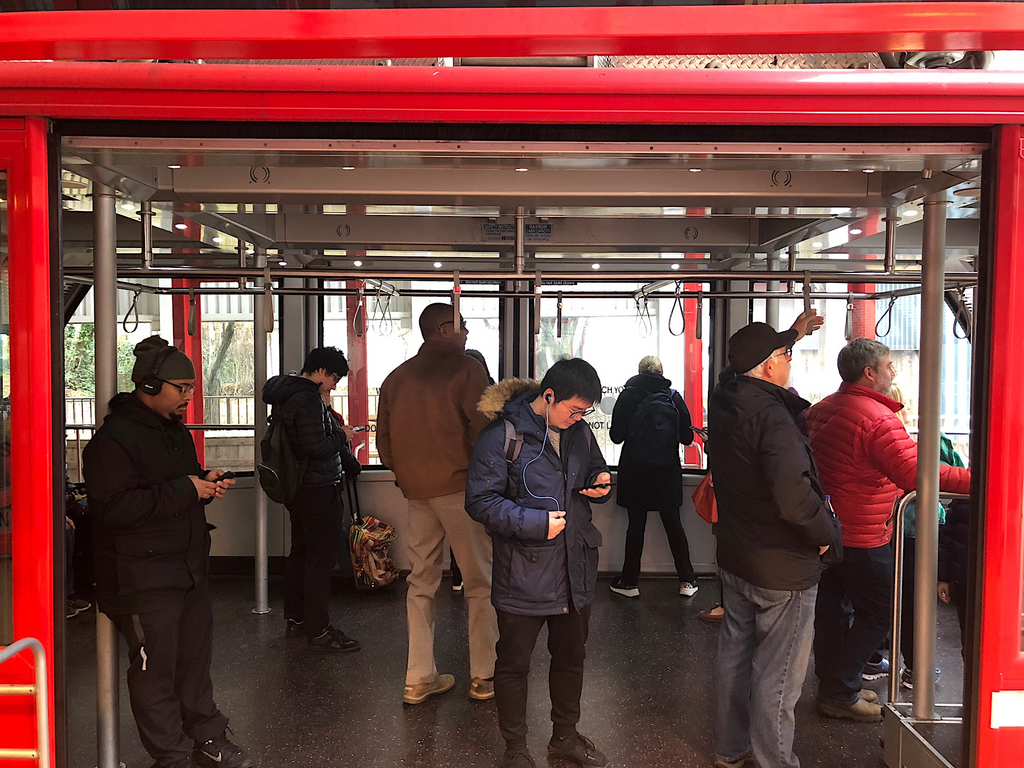 One of New York City's most affordable tourist experiences is a tram that takes you 250 feet above the city for the price of a subway fare