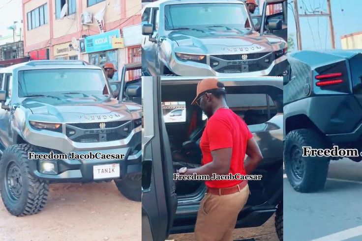 Freedom Jacob Caesar spotted with Rezvani bulletproof car  worth at least GH3m (VIDEO)