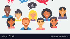 People communicate in different languages [VectorStock]