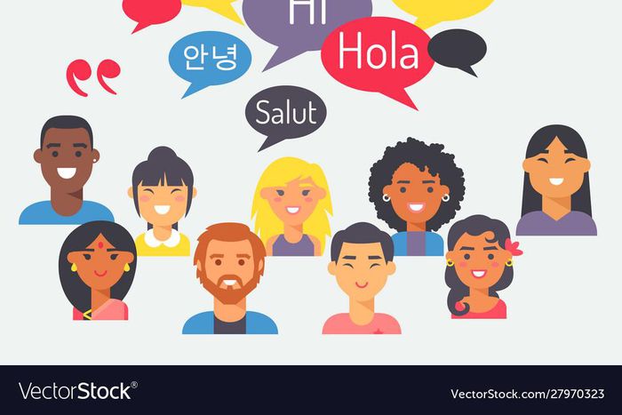 People communicate in different languages [VectorStock]