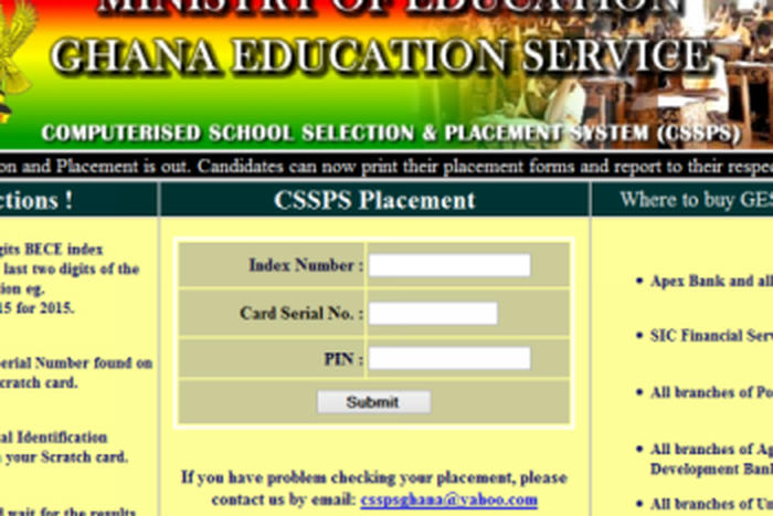 GES releases SHS/TVET placement