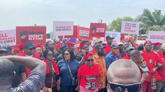 'Hands Off Our Hotels' protest