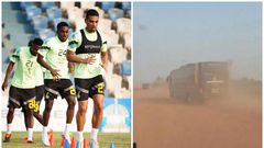 2023 AFCON: Watch how Black Stars journeyed on dusty roads to train at Abrankese