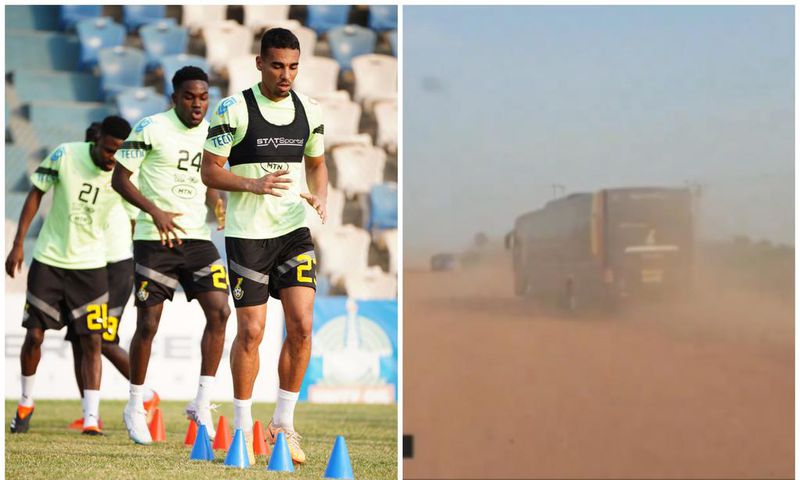 2023 AFCON: Watch how Black Stars journeyed on dusty roads to train at Abrankese