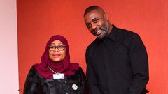 President Samia Hassan Suluhu and Idris Elba
