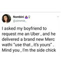 “I asked for Uber fare; he gave me brand-new Mercedes Benz” – Slay queen