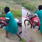Akufo-Addo, we’re suffering – Nurses cry while pushing motorbike through stream