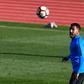 Boca Juniors striker Carlos Tevez training at the Spanish Football Federation (RFEF) headquarters in Las Rozas, Madrid ahead of Sunday's Libertadores Cup final against River Plate.