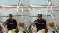 Photo shows Raphael Dwamena stable and responding to treatment after collapsing during match