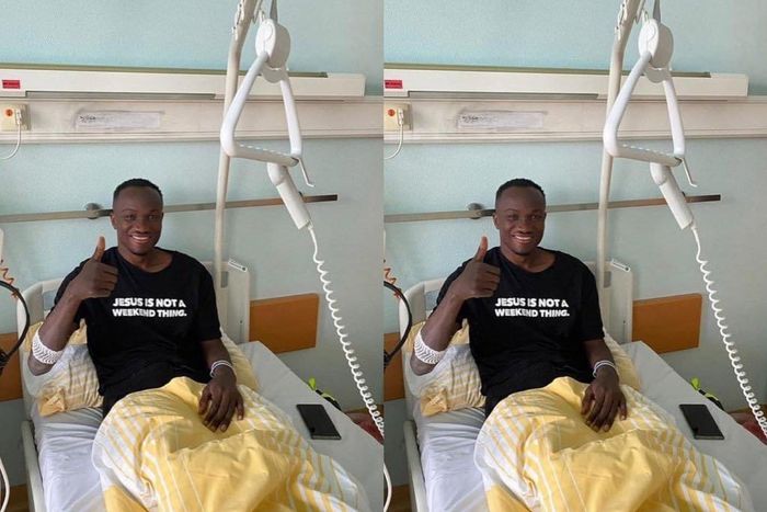 Photo shows Raphael Dwamena stable and responding to treatment after collapsing during match