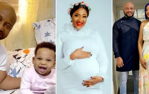 Yul Edochie, son and second wife
