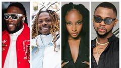 Burna Boy, Asake, Ayra Starr, Kizz Daniel