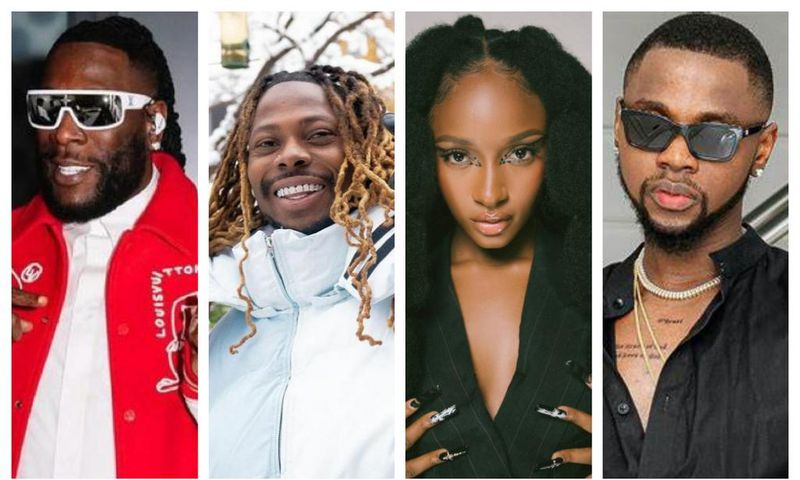 Burna Boy, Asake, Ayra Starr, Kizz Daniel