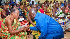 Dr Mahamudu Bawumia with Ahafo Regional House of Chiefs