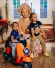 Regina Daniels and her two sons [Instagram/Reginadaniels]