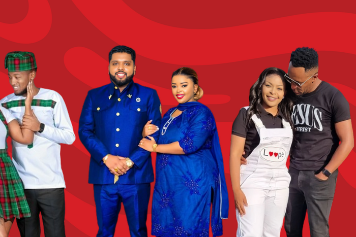 A collage showing (From left): Dorea Chege & Dj Dibul, Rev Lucy Natasha & Prophet Carmel, and Size 8 & DJ Mo