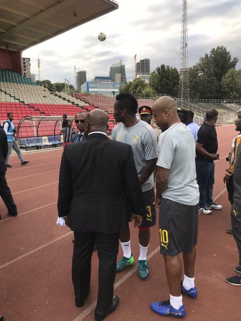 Ghana President Akufu Addo visits Black Stars in Ethiopia