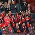 Members of the Thai "Wild Boars" football team rescued from flash flood inside Tham Luang cave this summer attended Manchester United's Premier League match with Everton on Sunday