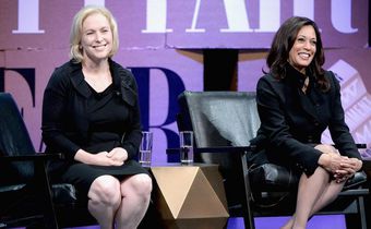 Democratic Sens. Kirsten Gillibrand and Kamala Harris, both potential 2020 contenders.
