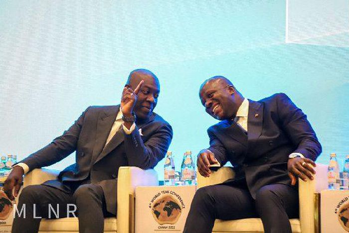 Kojo Oppong-Nkrumah with Abu Jinapor