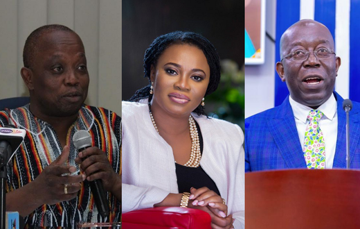 Daniel Yaw Domelevo, Charlotte Osei and John Ofori-Tenkorang
