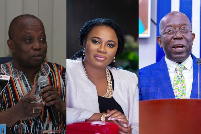 Daniel Yaw Domelevo, Charlotte Osei and John Ofori-Tenkorang