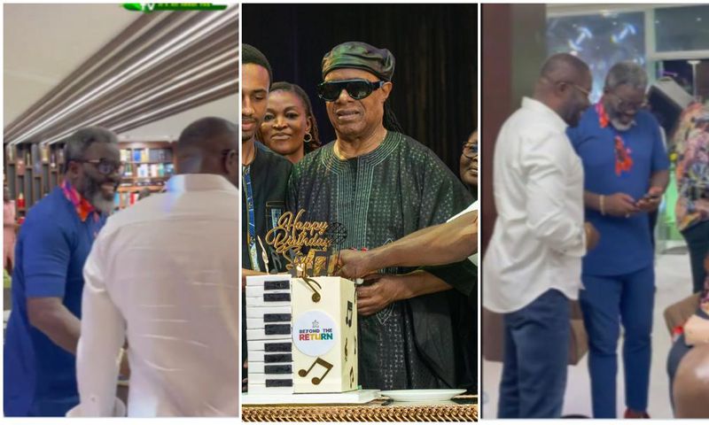 Sammy Kuffour graces dinner party for Stevie Wonder with Kwame Despite (Video)