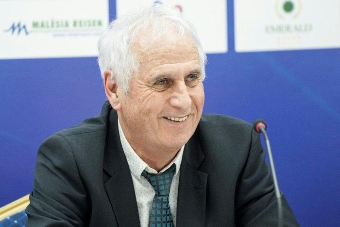 Kosovo coach Bernard Challandes' (pictured March 2018) team, who were only given UEFA membership in 2016, sit top in Group D3 and will secure promotion and a play-off place if they can avoid a home defeat against Azerbaijan in their final game