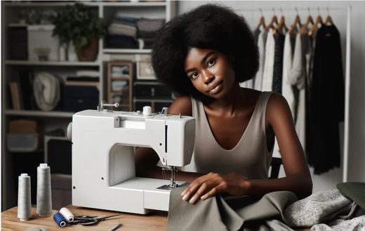 woman sewing