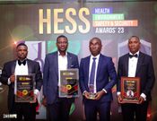 The team from Fidelity Bank Ghana after receiving their honour