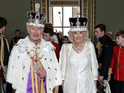 King Charles III and Queen Camilla at Buckingham Palace after the coronation, photographed by royal photographer Chris Jackson.Handout/Chris Jackson/Getty Images for Buckingham Palace