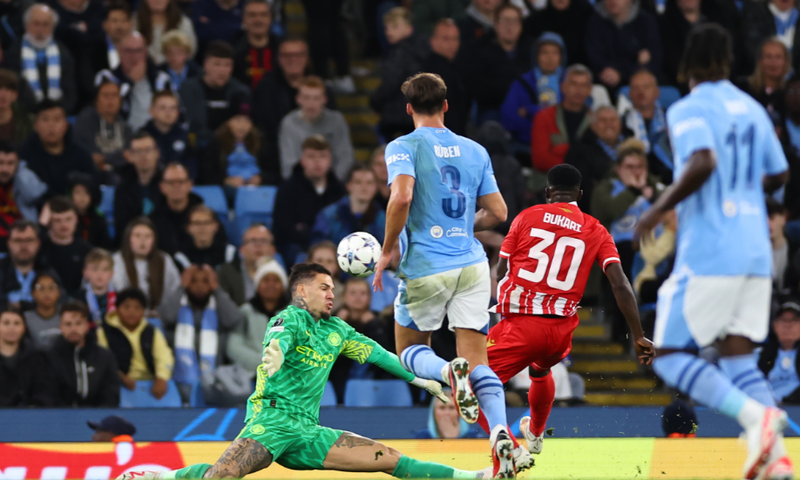 Watch: Osman Bukari scores on Champions League debut against against Man City