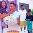 Shatta Wale finally reunites with his son as he jointly celebrates his July-born children