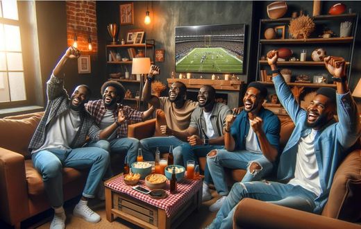 Men watching ball