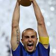 Italy captain Fabio Cannavaro lifts the World Cup trophy at Berlin?s Olympic Stadium after winning the 2006 finals, which is nicknamed 'the summer fairytale' in Germany.