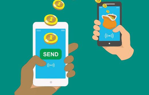 An illustration of mobile money transfer