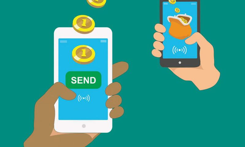 An illustration of mobile money transfer