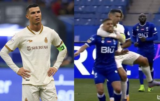 Video: Cristiano Ronaldo takes down opponent with wild WWE move in Saudi league