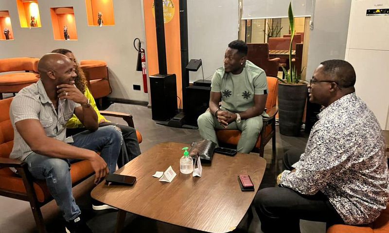 Asafa Powell: Former world’s fastest man meets Asamoah Gyan
