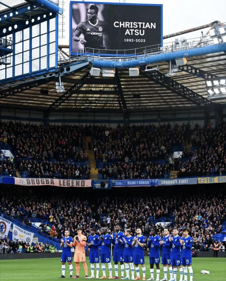 Chelsea observes a minute silence for Atsu