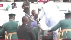 President Bola Tinubu Falls at June 12 Ceremony in Abuja