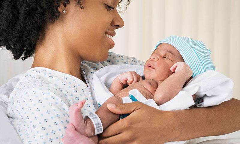New mom and her baby