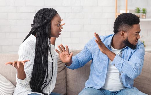 Couple arguing