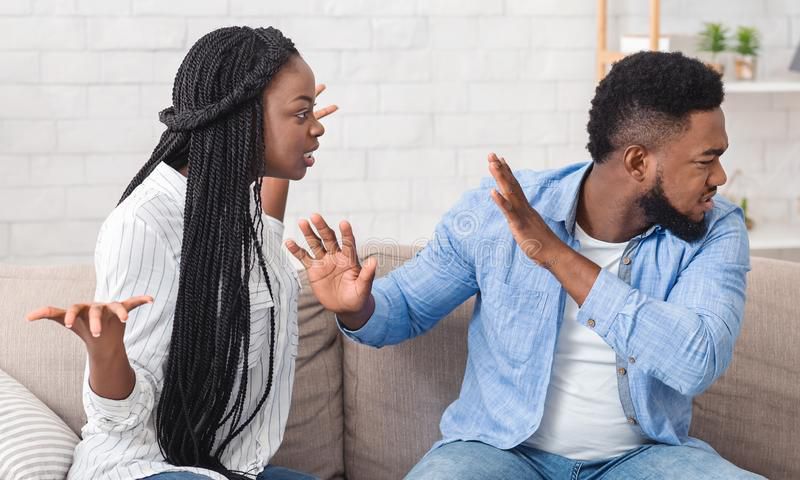 Couple arguing