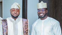 Davido and his best man Lati [Instagran/it_ddon]