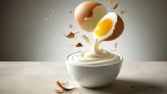 Boiled egg to mayonnaise