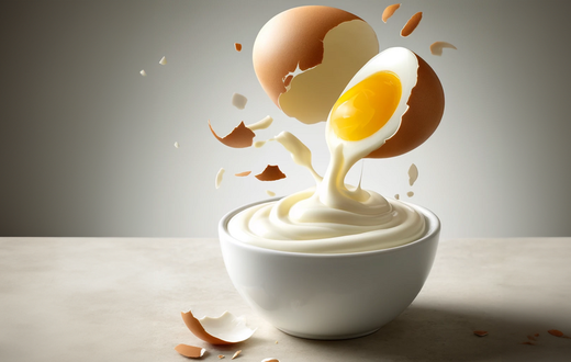 Boiled egg to mayonnaise
